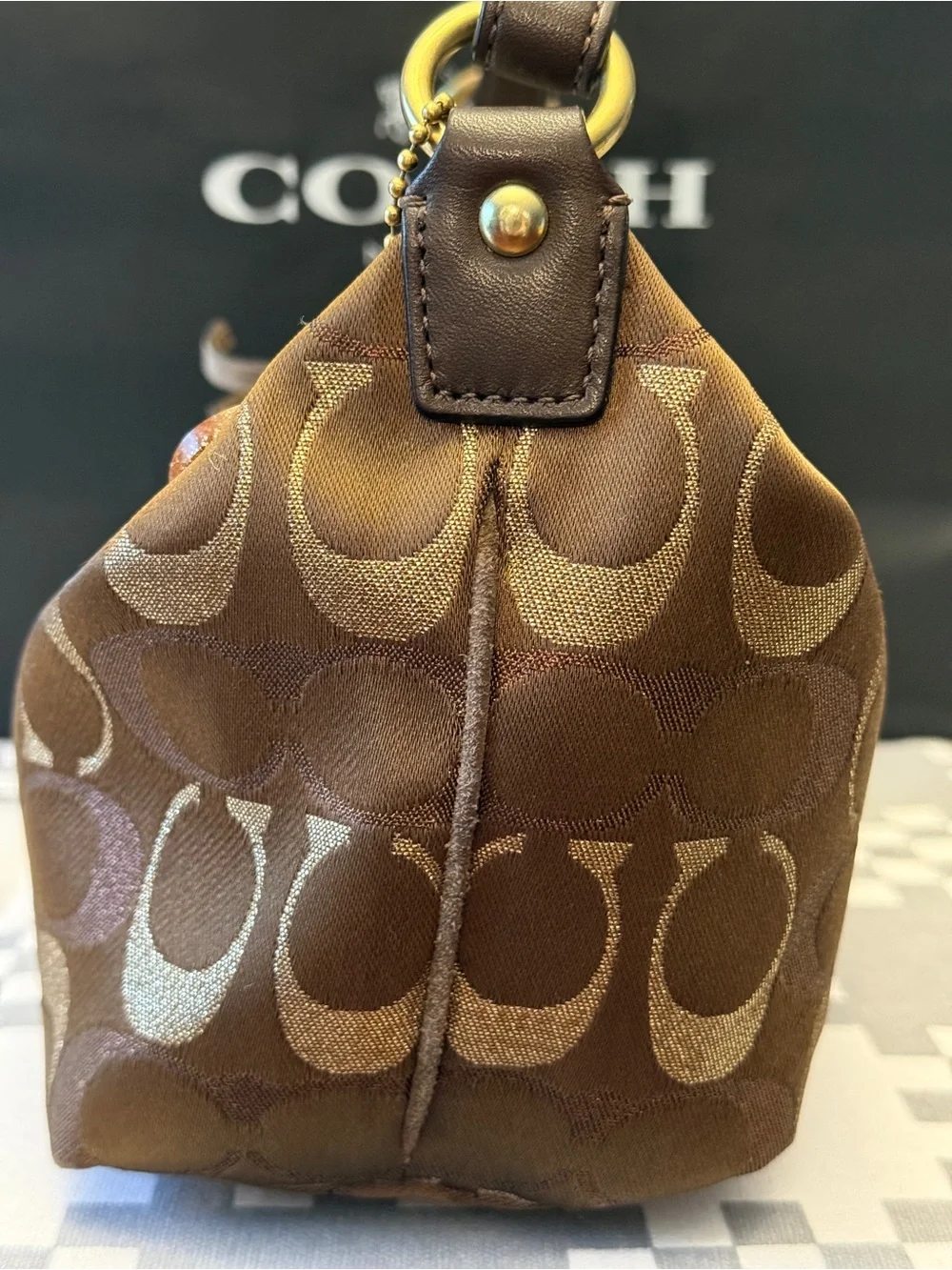 Coach Rare Mini Demi Top handle Satchel Beaded Y2K